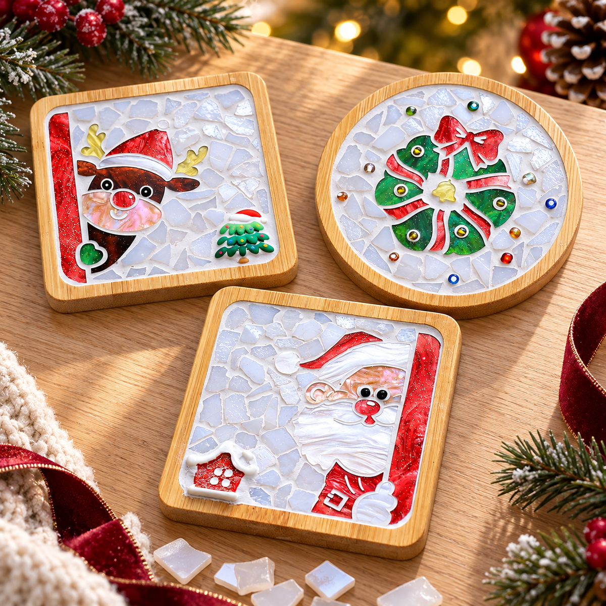 Christmas mosaic DIY kit