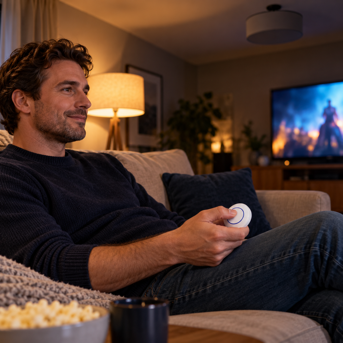Remote control for your existing wall switch—without rewiring.