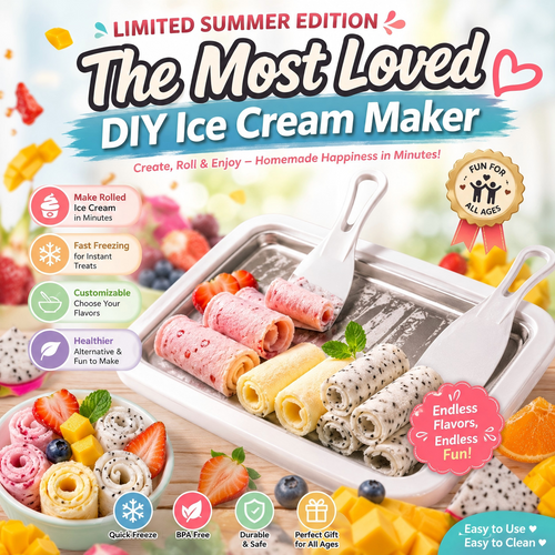 Limited Summer Edition🍦The Most Loved DIY  Rolled Ice Cream Maker🍨💕