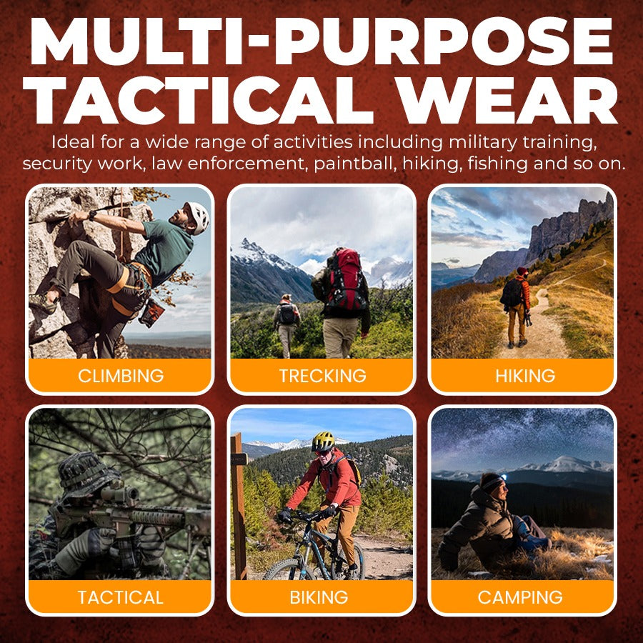 GridFlow  Men's Rugged Tactical Pants - Waterproof Ripstop Survival Gear